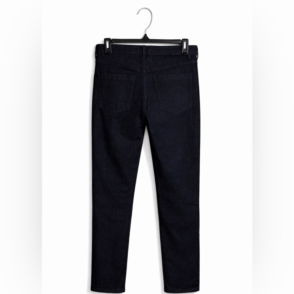 Express Super High Rise Slim Jeans Size 6 Dark Wash Tapered Ankle Denim - Picture 2 of 2